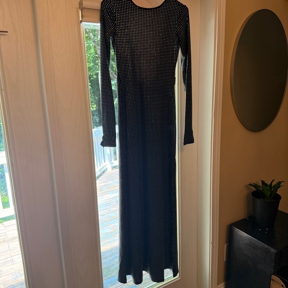 WeWoreWhat Black and Silver Sparkle Backless Formal Dress NWT - Picture 12 of 13
